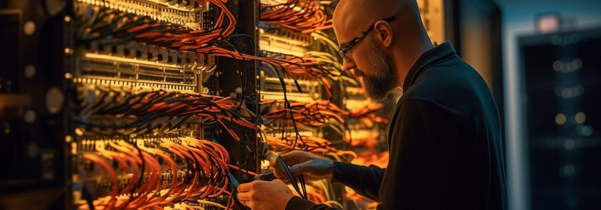 network engineer working on DHCP server
